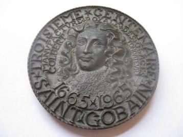 Bronzen penning Saint Gobain 1665 - 1965 beschikbaar voor biedingen
