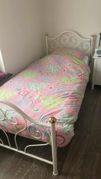 Bed 90x200, 90 cm, Eenpersoons, Metaal, Wit