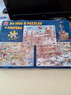 Jan van haasteren 3 x 1000 puzzel + poster., Ophalen of Verzenden, 500 t/m 1500 stukjes, Gebruikt, Legpuzzel