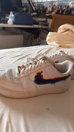 Nike air force 1 glitch effect custom, Ophalen of Verzenden, Gedragen, Wit