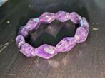 Amethyst free form armband, Ophalen of Verzenden, Zo goed als nieuw, Paars, Overige materialen