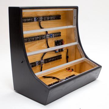Eurorack studio case - 12u 104hp - zwart - essen hout beschikbaar voor biedingen