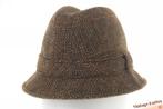 Vintage Vissershoed Failsworth bruin wol visgraat 56, Hoed, Ophalen of Verzenden, 57 cm (M, 7⅛ inch) of minder, Failsworth
