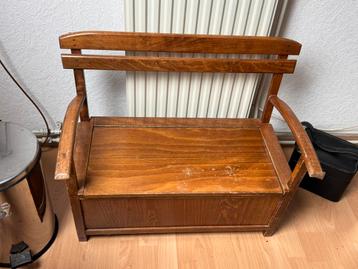 Vintage Houten Kinder Speelbankje uit 1980 beschikbaar voor biedingen