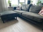 Bank met losse voetenbank, Huis en Inrichting, Ophalen, Gebruikt, Stof
