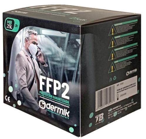 Stofmasker | Mondmasker | Mondkapje Dermik MB-25-L FFP2, Doe-het-zelf en Verbouw, Adembescherming, Nieuw, Stofmaskers, Ophalen