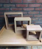 Set van 3 houten kubus wandplanken, Ophalen of Verzenden, Zo goed als nieuw