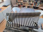 Meubelstof: 14m Zwart/Crème Streep, Overige materialen, 120 cm of meer, Zwart, Ophalen of Verzenden