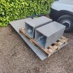 Natuursteen tuintafel 2x1m, Tuin en Terras, Tuintafels, Ophalen, Gebruikt, Rechthoekig