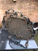 Antiek koperen haardscherm antiek koperen leeuwenpoot draak, Ophalen of Verzenden, Zo goed als nieuw, Vrijstaande haard, Houthaard