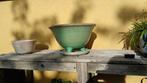 Groene plantenschaal op 3 voetjes, Tuin en Terras, Ophalen, Overige materialen, Gebruikt, Minder dan 30 cm