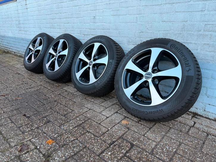 Borbet CC 16 inch 5x112 ZGAN Winter Golf Leon Caddy Octavia, Auto-onderdelen, Banden en Velgen, Banden en Velgen, Winterbanden