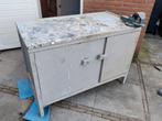 Werkbank met bankschroef 125x66x89 cm, Doe-het-zelf en Verbouw, Werkbanken, Ophalen, Gebruikt, Bankschroef