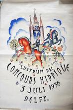 grote poster Lustrum DSC Concours Hippique - 3 Juli 1938, Antiek en Kunst, Antiek | Woonaccessoires, Ophalen