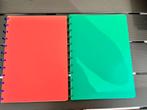 2x collegeblok A4 gelinieerd met ringband rood en groen, Ophalen of Verzenden, Nieuw