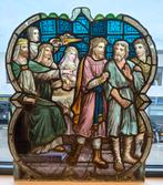 glas in lood ongeveer 85x54 cm, Ophalen of Verzenden