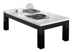 Actie-Salontafel Forever hoogglans wit zwart marmer-SALE--, Huis en Inrichting, Tafels | Salontafels, Nieuw, Minder dan 50 cm