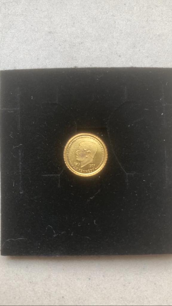 J.F. Kennedy muntje, Ophalen of Verzenden, Noord-Amerika, Losse munt, Goud