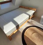 Bed 140x200 cm Neiden, incl lattenbodem+ matras, Huis en Inrichting, Ophalen, Gebruikt, Bruin, Tweepersoons