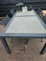 Tuintafel met 7 stoelen lichtgewicht, Ophalen, Gebruikt, Rechthoekig, Aluminium