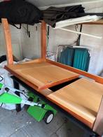 eettafel met 6 stoelen en salontafel., Ophalen, Gebruikt, 50 tot 100 cm, Vijf personen of meer