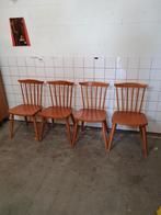 Set vintage spijlenstoelen jaren 60 massief, Huis en Inrichting, Stoelen, Ophalen of Verzenden, Zo goed als nieuw