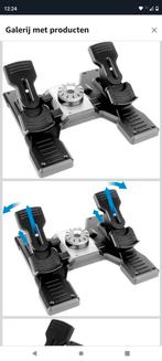 Zgan en goede hotas set rudder pedalen, stick, throttle, Computers en Software, Joysticks, Ophalen, Zo goed als nieuw, VKB