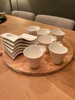 Villeroy en boch look a like wit servies kopjes schotels, Ophalen, Zo goed als nieuw, Overige stijlen, Kop(pen) en/of Schotel(s)