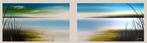 Schilderijenset (2-luik) van René Büttner, Antiek en Kunst, Kunst | Schilderijen | Abstract, Ophalen of Verzenden