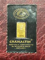 Goud baartje 1 gram, Postzegels en Munten, Edelmetalen en Baren, Ophalen of Verzenden, Goud