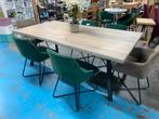 Eiken houten boomstam tafel 200x104x78, Huis en Inrichting, Tafels | Sidetables, Ophalen, Rond, Nieuw, Nb
