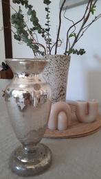 antieke zilverglas kandelaar, Antiek en Kunst, Ophalen of Verzenden, Glas