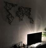 Wereldkaart Zwart Metaal - goede kwaliteit, Ophalen, Zo goed als nieuw