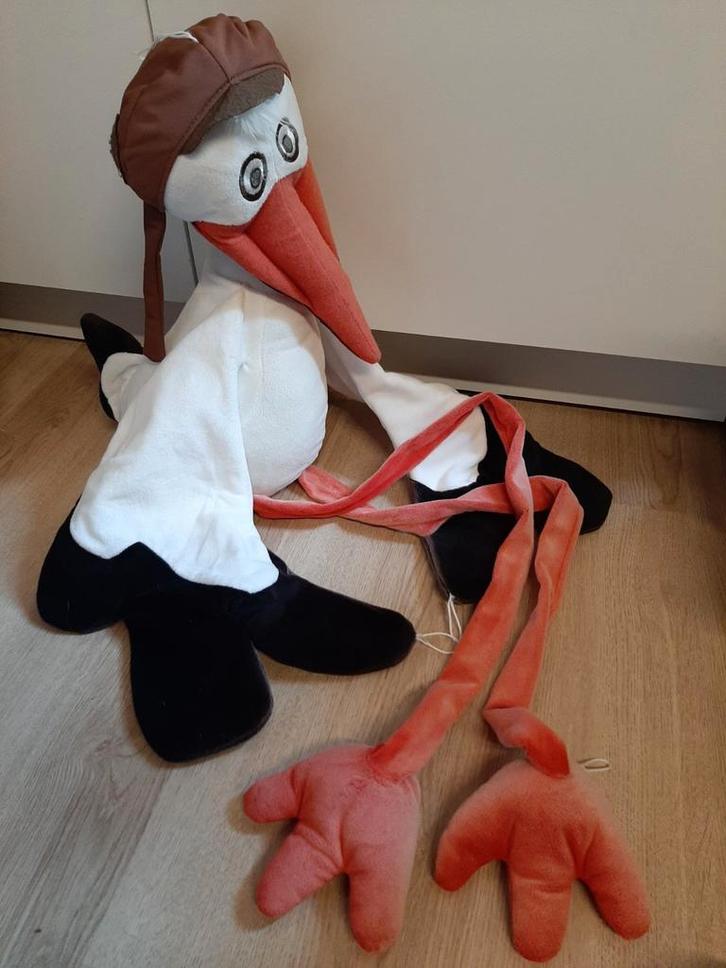 Grote ooievaar knuffel 130 cm, Kinderen en Baby's, Speelgoed | Knuffels en Pluche, Ophalen of Verzenden