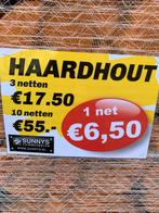 Haardhout in handig draagnet. Oven gedroogd, Minder dan 3 m³, Ophalen, Overige houtsoorten, Blokken