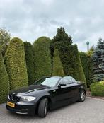 BMW 118i Cabrio High Executive, 2008 zwart met bruin leer, Auto's, BMW, 1-Serie, Cabriolet, 4 stoelen, Zwart
