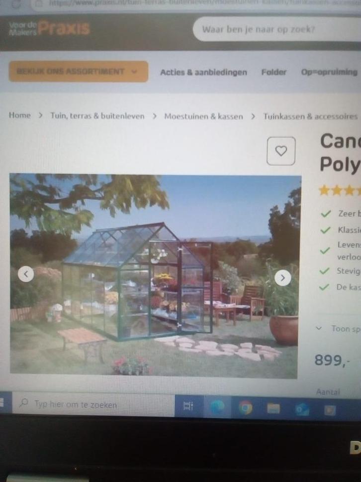 Tuinkas (nieuw) Palram Canopia Groen 306x185x208, Tuin en Terras, Kassen, Nieuw, Kweekkas, Aluminium, Polycarbonaat, Ophalen