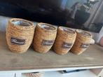 4 rieten plantpotten, Huis en Inrichting, Woonaccessoires | Vazen, Ophalen, Zo goed als nieuw, Overige kleuren, Minder dan 50 cm