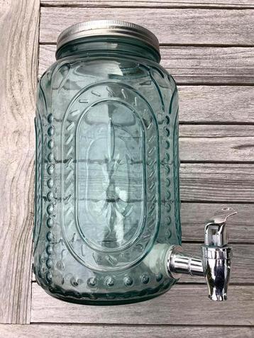 Dispenser met gekleurd glas - in goede conditie beschikbaar voor biedingen