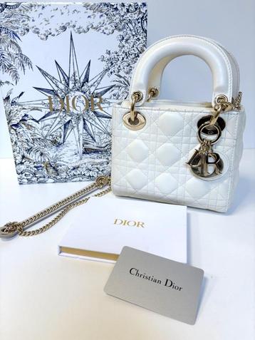DIOR Lady DIOR Mini Ivory White crossbody schouder bag tas beschikbaar voor biedingen