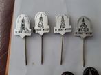 4 Speldjes  De Valk >> Weesp, Verzamelen, Speldjes, Pins en Buttons, Ophalen of Verzenden, Zo goed als nieuw
