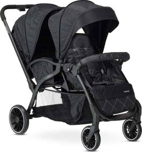 Duo buggy - Zwart - #8, Kinderen en Baby's, Buggy's, Zo goed als nieuw, Overige merken, Duomodel, Regenhoes, Zonnekap, Ophalen of Verzenden