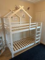 Stapelbed / House Bed with 2 Drawers & Ladder, White, Ophalen, Gebruikt, Hoogslaper