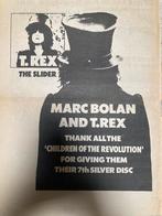 T.REX A3 advertentie Slider Children Of The Revolution, Cd's en Dvd's, Ophalen of Verzenden