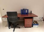 bureauset met kast en stoel en ladenblok, Huis en Inrichting, Bureaus, Zo goed als nieuw, Ophalen, Bureau
