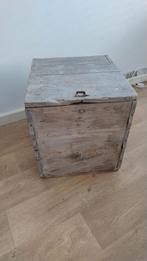Houten Kist / Opbergkist, Huis en Inrichting, Woonaccessoires | Kisten, Ophalen, Gebruikt, 50 tot 100 cm, Metaal