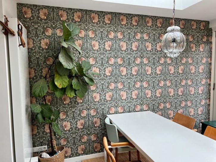 Restant behang populaire Pimpernel van William Morris, Huis en Inrichting, Stoffering | Behang, minder dan 10 m², Ophalen