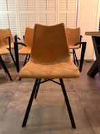 6x Eetkamerstoelen met armleuning - De Bommel Meubelen, Huis en Inrichting, Ophalen, Bruin, Industrieel modern met een vintage/retro touch.