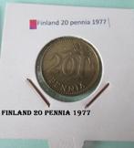 Finland, munt 20 pennia 1977, Postzegels en Munten, Munten | Europa | Niet-Euromunten, Ophalen of Verzenden, Losse munt, Overige landen