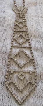 Brocante ketting, stropdas van strass, Ophalen of Verzenden